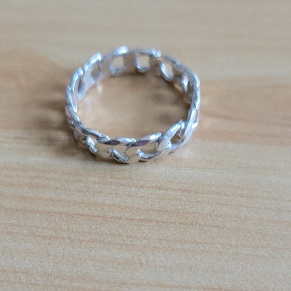 Sterling Silver Chain Link Band Ring